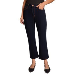 Jones New York Petite High Rise Kick Flare Cropped Jeans Blue Size 14P MSRP $80